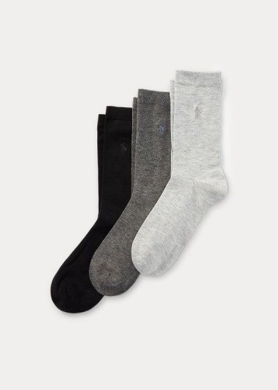 Women's Polo Ralph Lauren Flat Knit Crew 3-Pack Socks | 516074JOU